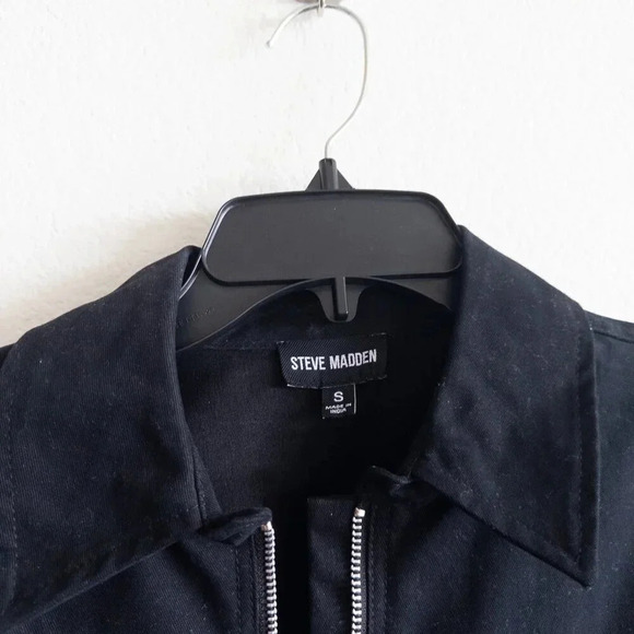 NEW Steve Madden Orly Long Sleeve Jumpsuit Utility Black, Sizes S & M - Picture 12 of 12